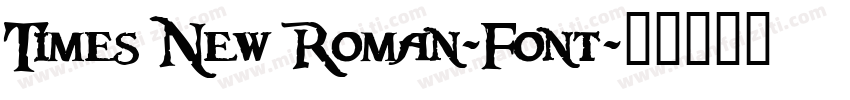 Times New Roman-Font字体转换
